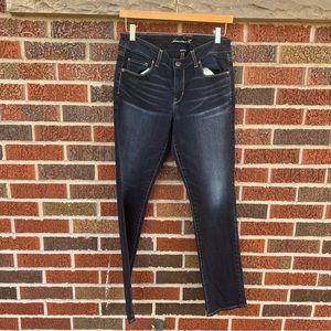 American Eagle Outfitters Off Black Washed Stretch Skinny Denim Jeans